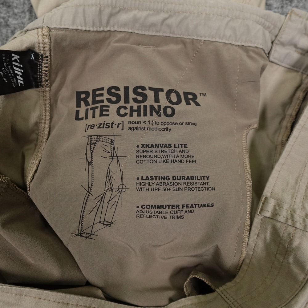 Kuhl Pants Mens 38x34 Beige Resistor Lite Chino Stretch Outdoor Casual Pockets - Picture 3 of 16